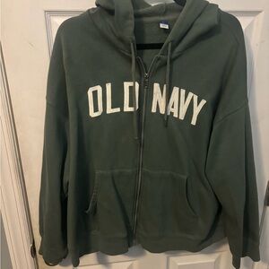 Old Navy Olive Zip-Up Hoodie